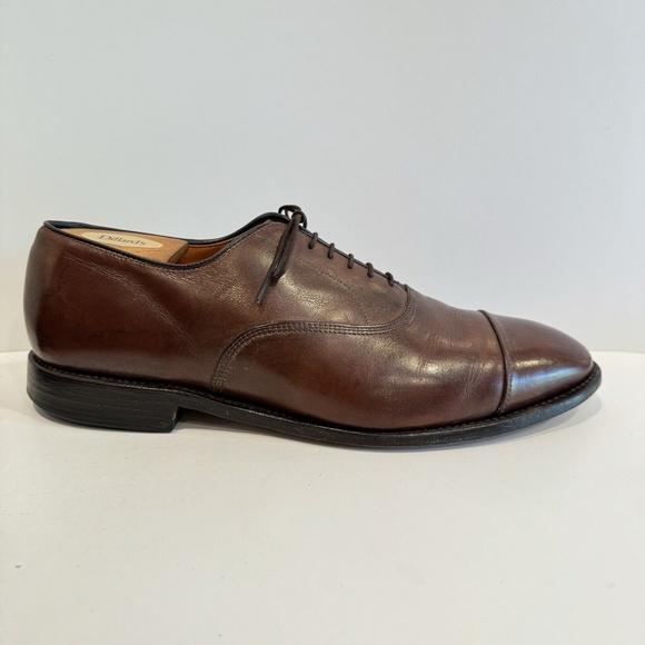 ALLEN EDMONDS Park Ave Oxford Brown Leather Cap Toe Dress Shoe